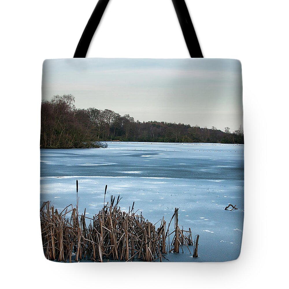 Tranquility Tote Bag featuring the photograph Frozen Lake by Peter Mulligan