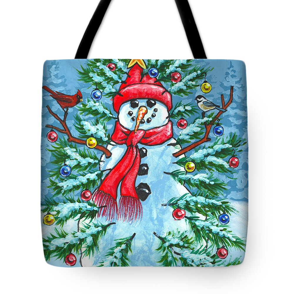 Snowman Tote Bag featuring the painting Full bloom by Richard De Wolfe