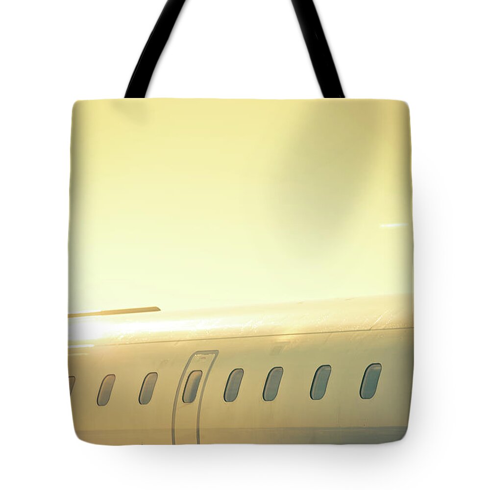 Part Of A Series Tote Bag featuring the photograph Fuselage Cross Processed by Hal Bergman Photography
