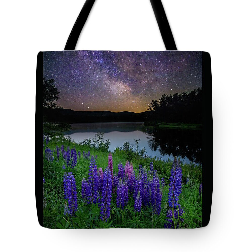 New Hampshire Tote Bag featuring the photograph Galactic Lupines by Rob Davies