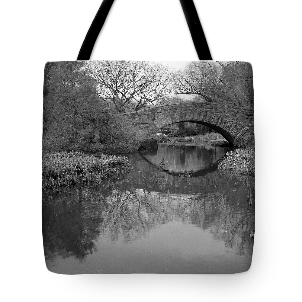 Scenics Tote Bag featuring the photograph Gapstow Bridge - Central Park - New by Holden Richards