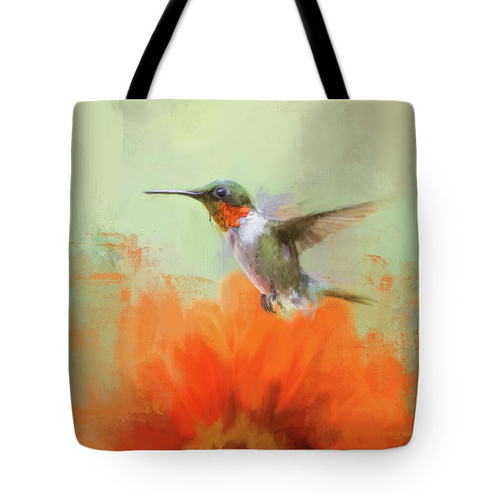 Colorful Tote Bag featuring the painting Garden Beauty by Jai Johnson