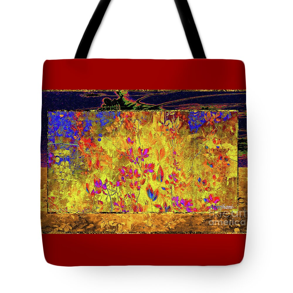 Inspired Tote Bag featuring the digital art Garden of Grace and Resilience by Aberjhani