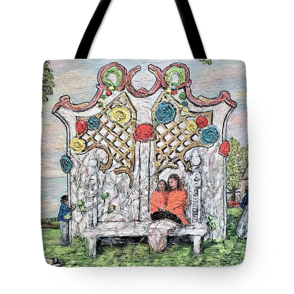 Garden Party Tote Bag featuring the painting Garden Party by Richard Wandell