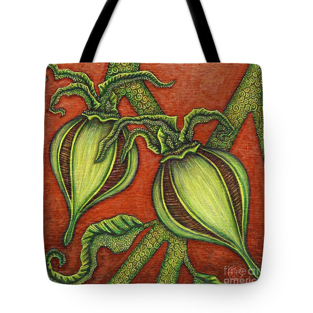 Garden Tote Bag featuring the painting Garden Room 11 by Amy E Fraser
