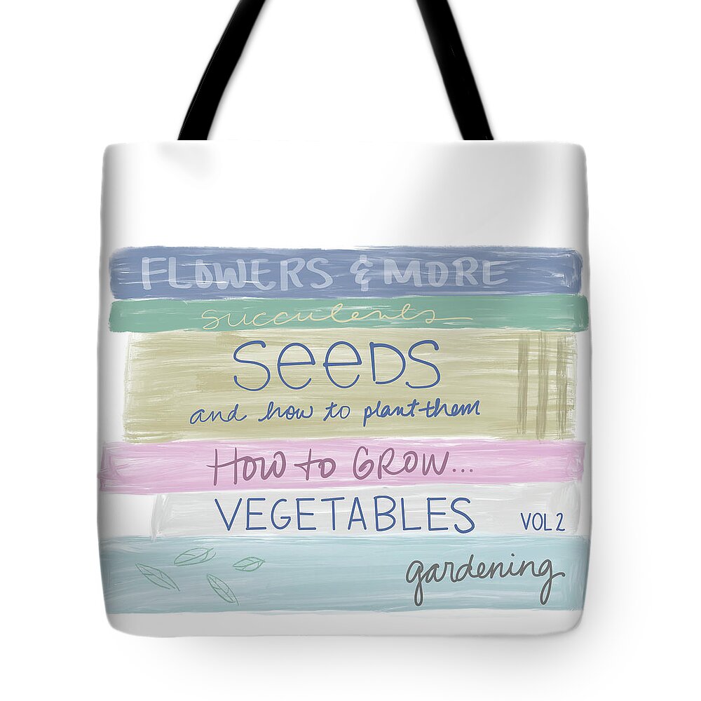 Gardening Tote Bag featuring the photograph Gardening Books by Emily Navas