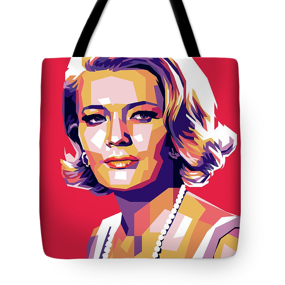 Gena Tote Bag featuring the digital art Gena Rowlands by Stars on Art