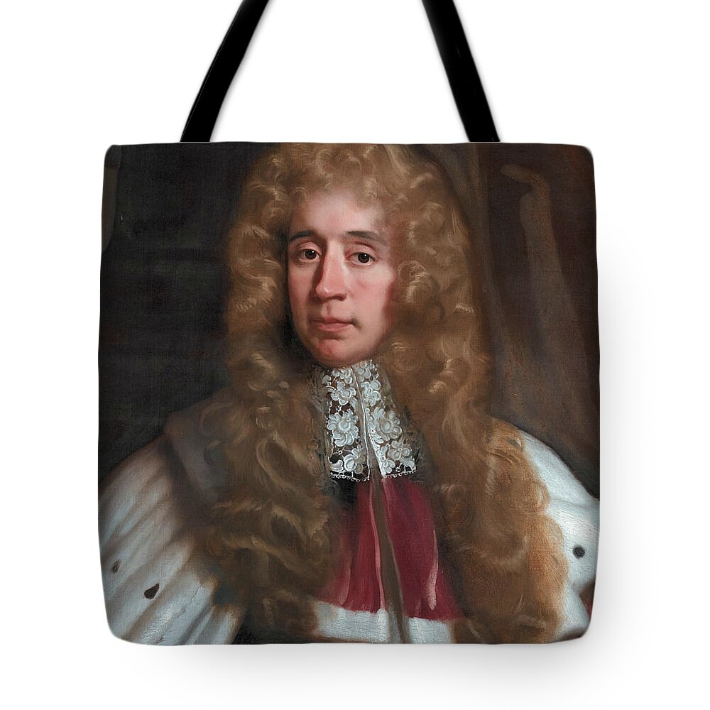 17th Century Art Tote Bag featuring the painting George, 1st Baron Jeffreys of Wem by John Riley