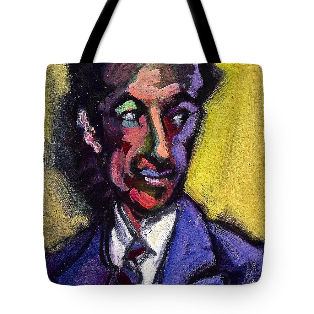 Painting Tote Bag featuring the painting george Gershwin by Les Leffingwell
