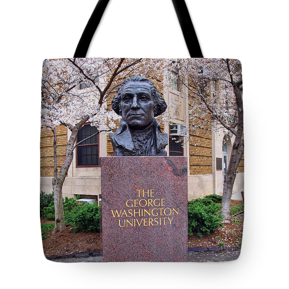 George Washington University Tote Bag featuring the photograph George Washington University 1958 by Jack Schultz