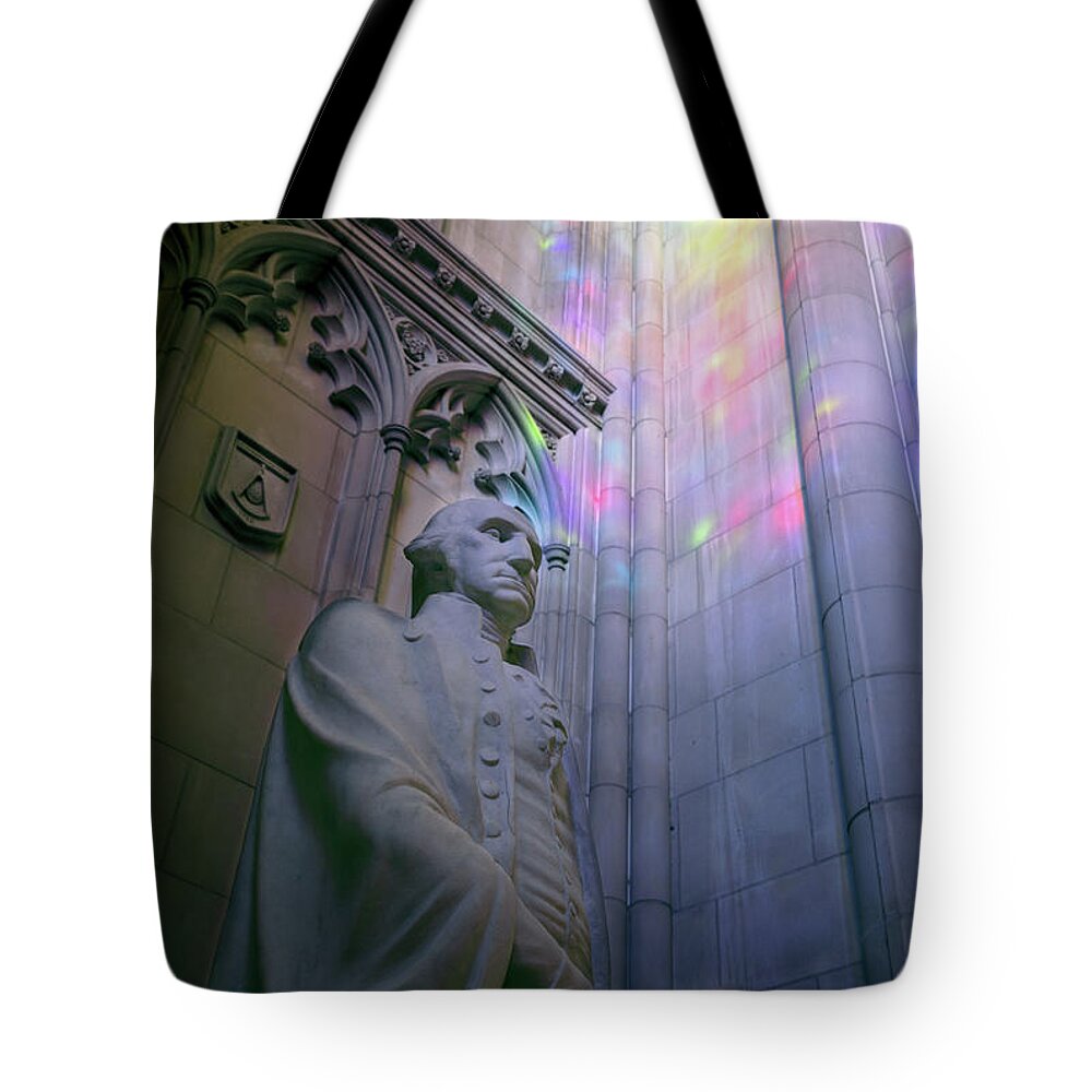 Statue Tote Bag featuring the photograph George's Thoughts by Art Cole