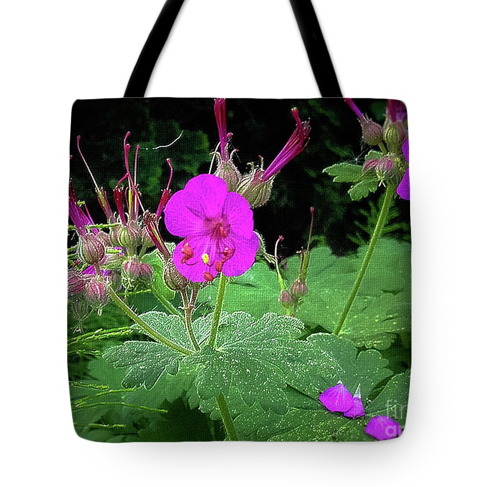 Nature Tote Bag featuring the photograph Geranium Pratense Meadow Cranesbill by Mona Stut