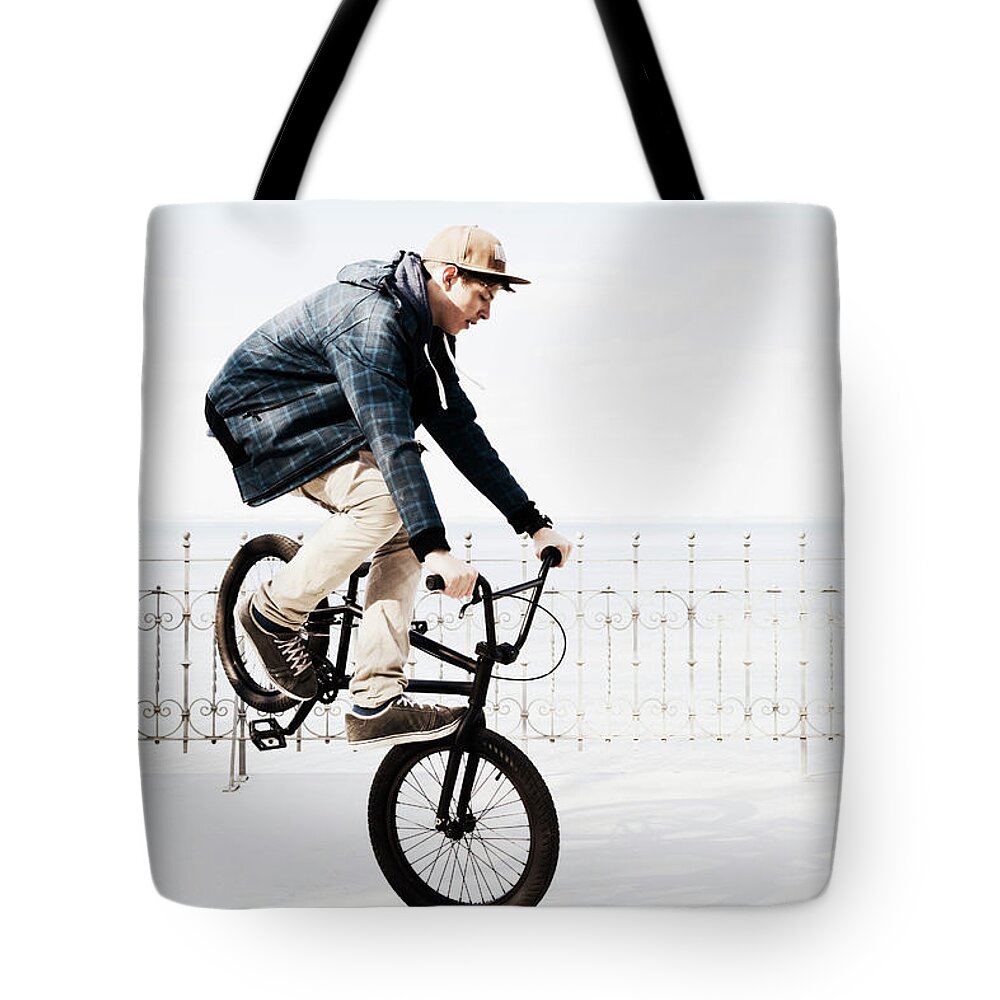 Shadow Tote Bag featuring the photograph Germany, Schleswig Holstein, Teenage by Westend61