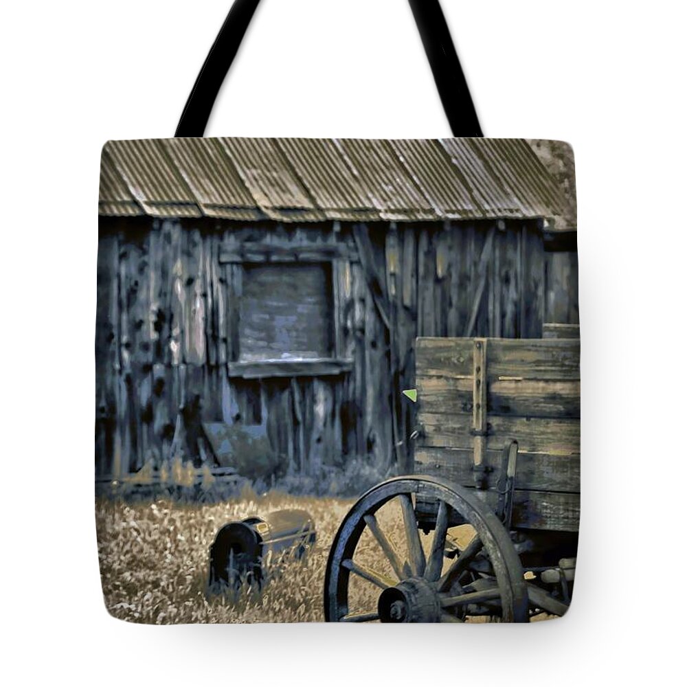 Ghost Tote Bag featuring the digital art Ghost Town Detour by William Rockwell