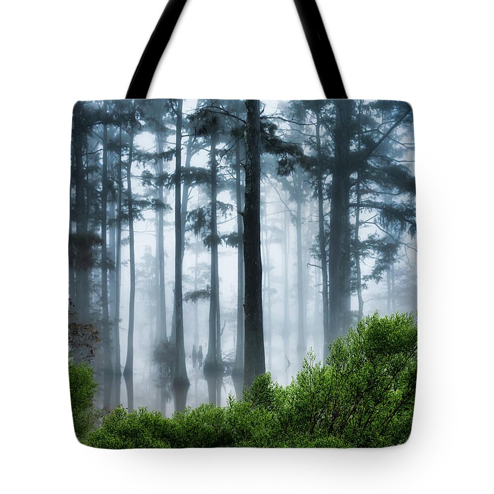 Cypress Tote Bag featuring the photograph Ghostly Cypress Swamp by James Barber