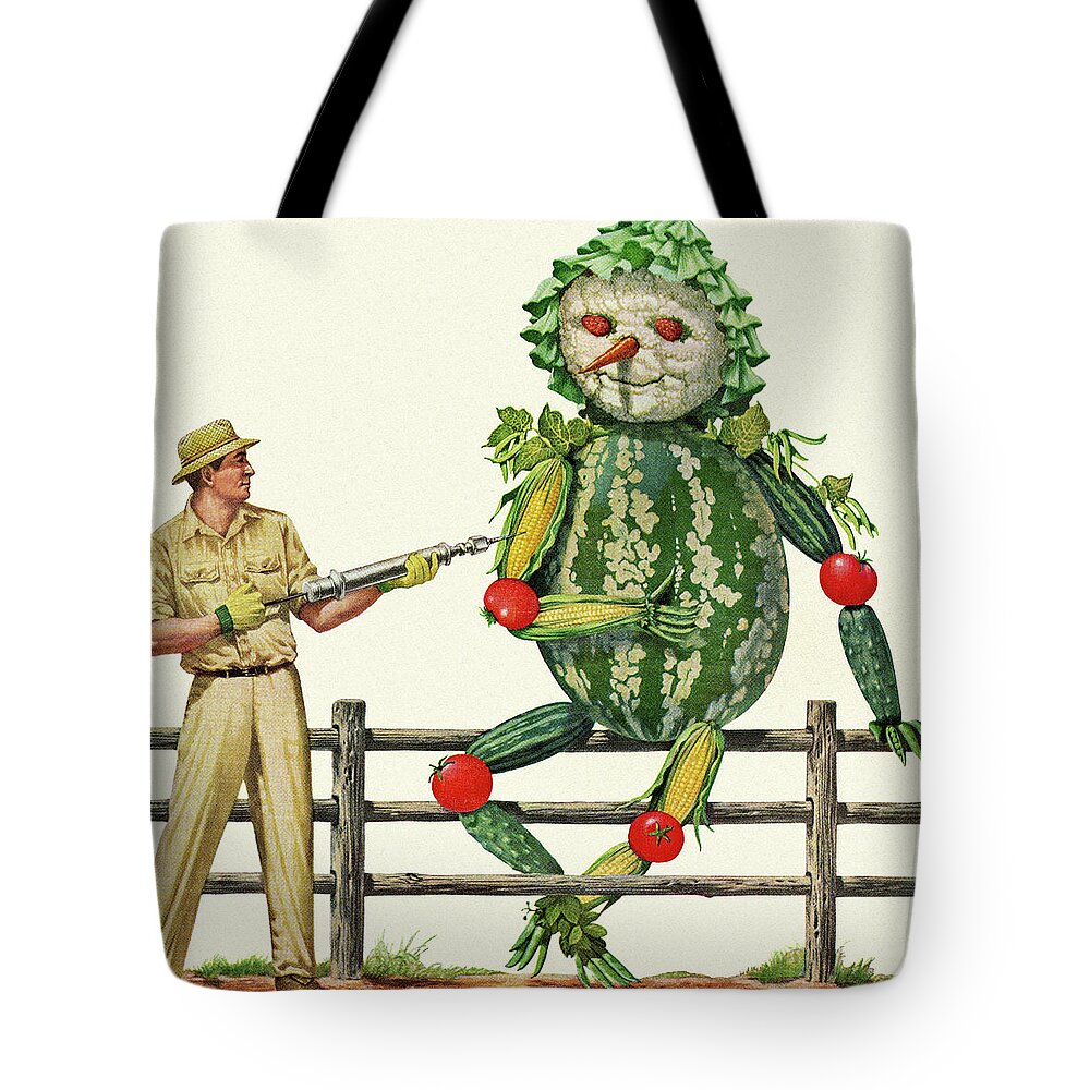 Watermelon Man Tote Bags