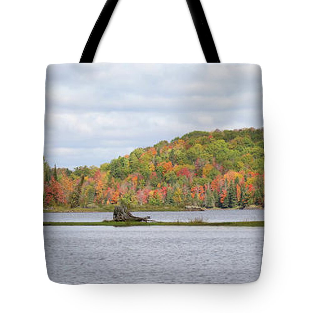 Gile Flowage Tote Bag featuring the photograph Gile Flowage Pano by Brook Burling