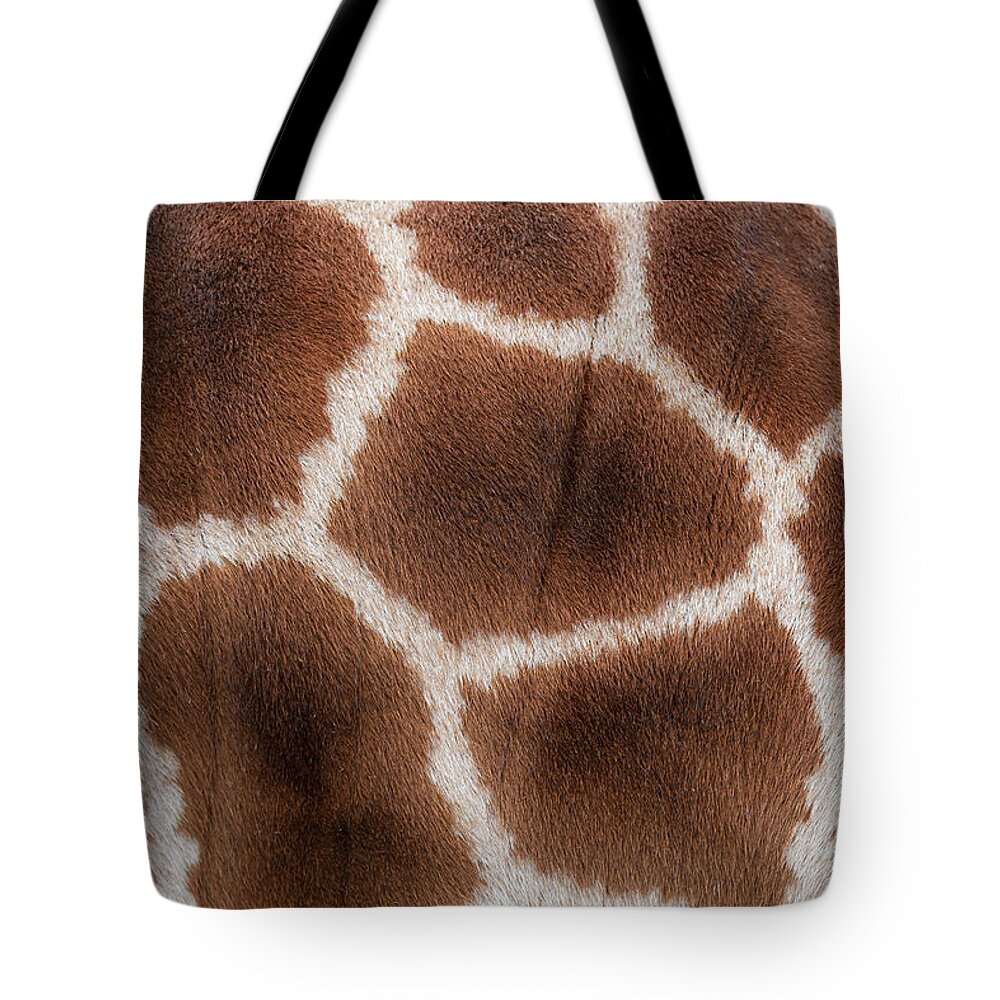 Giraffes Skin Texture Tote Bag by Andrew Dernie 