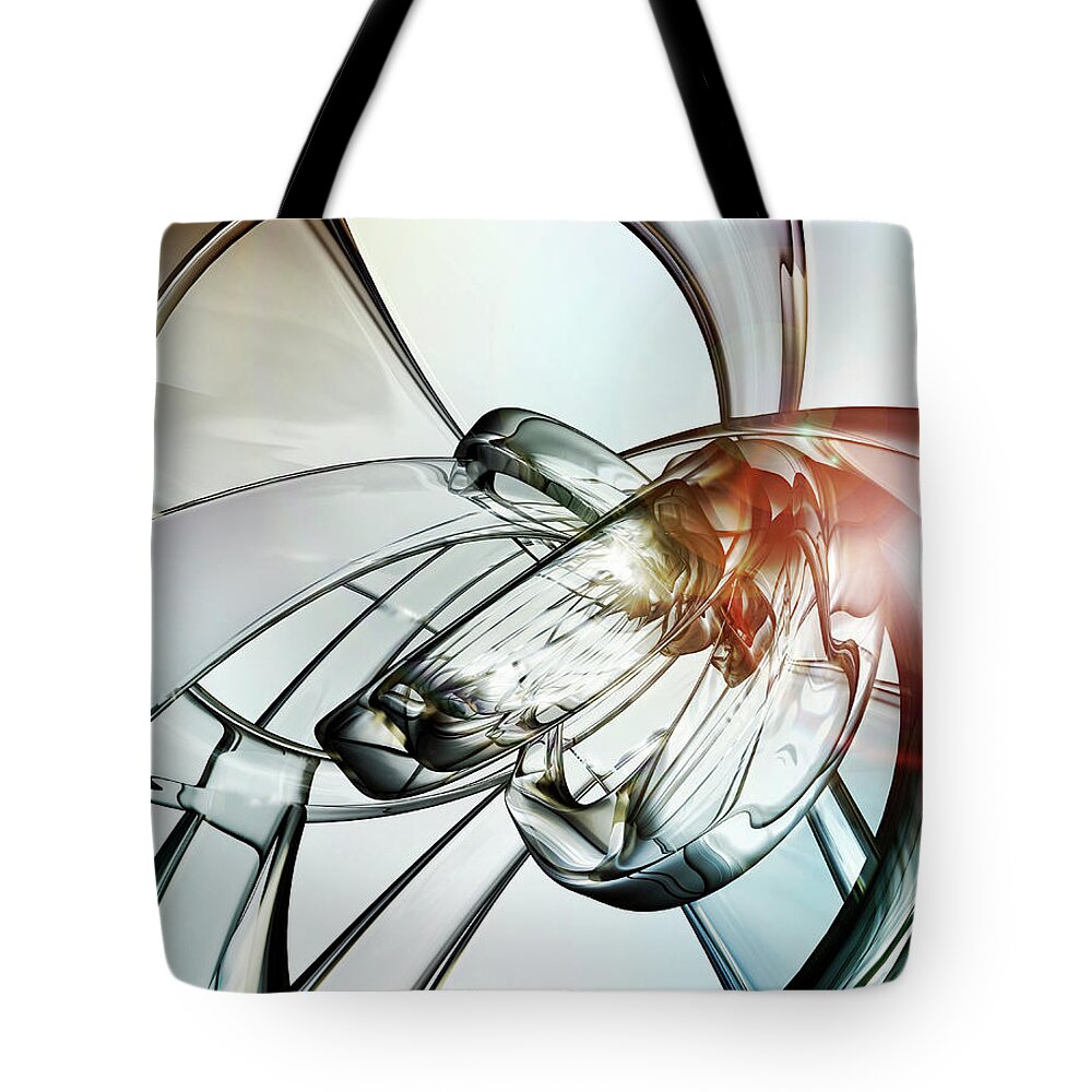 White Background Tote Bag featuring the photograph Glass 04 by Mina De La O