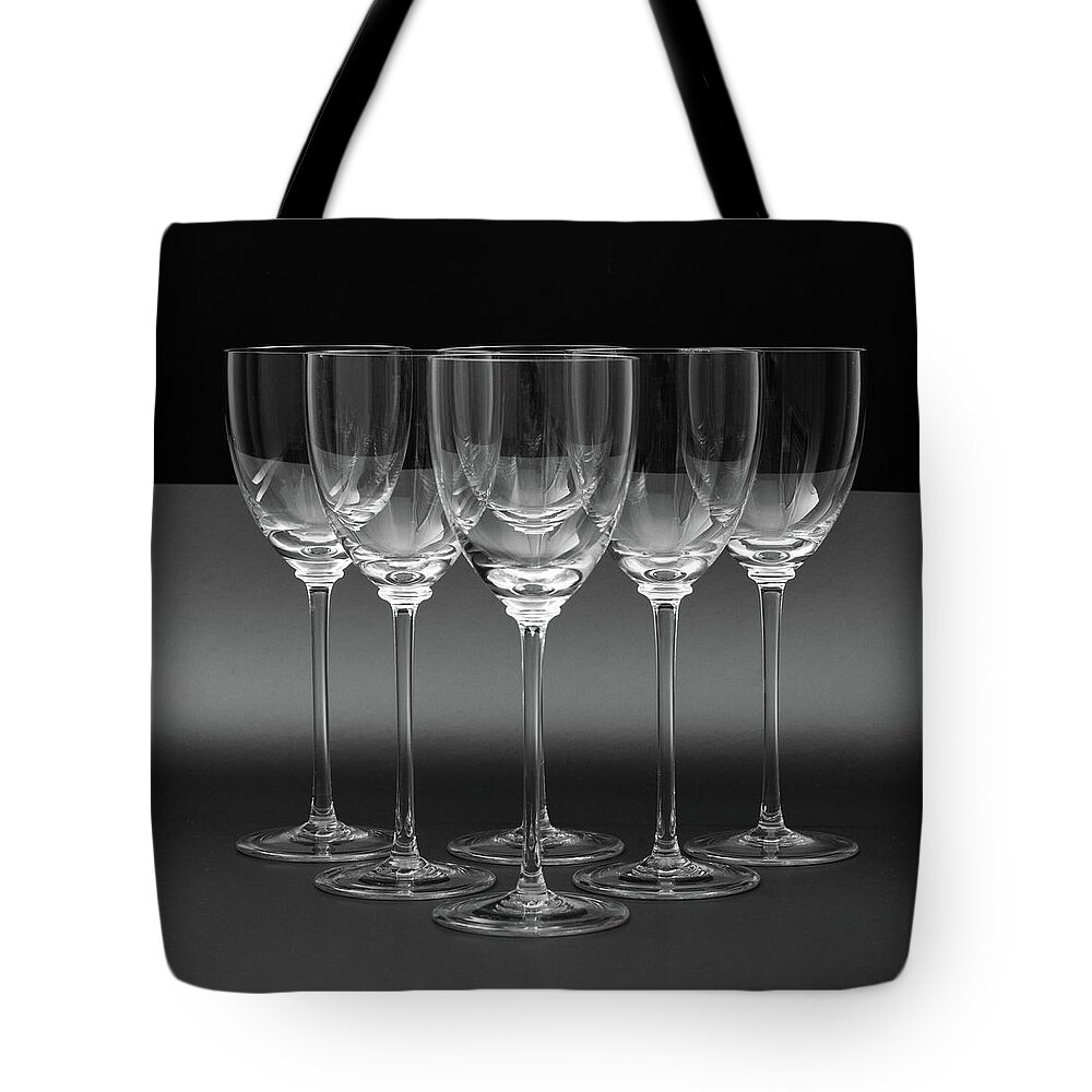 Black Background Tote Bag featuring the photograph Glass In Black Background by Luiz Laercio