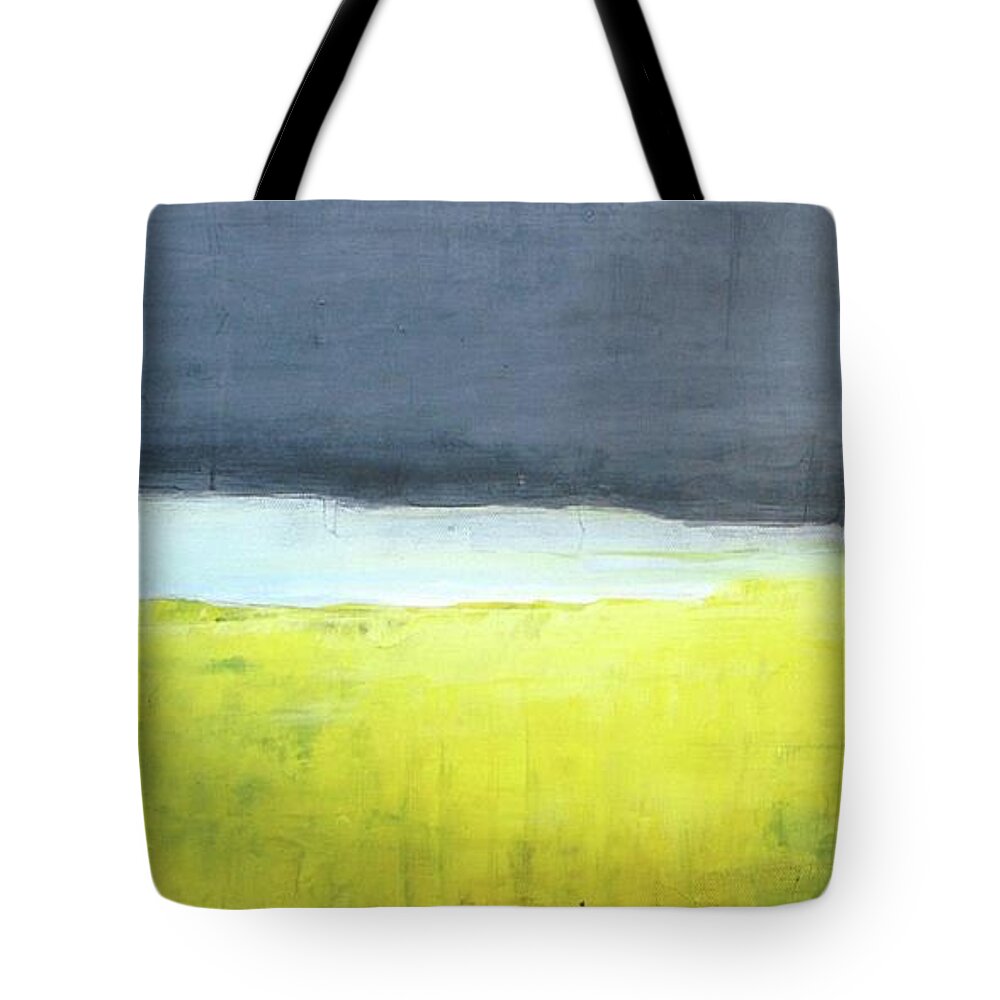 Landscape Tote Bag featuring the painting Glory of Canola Field by Vesna Antic