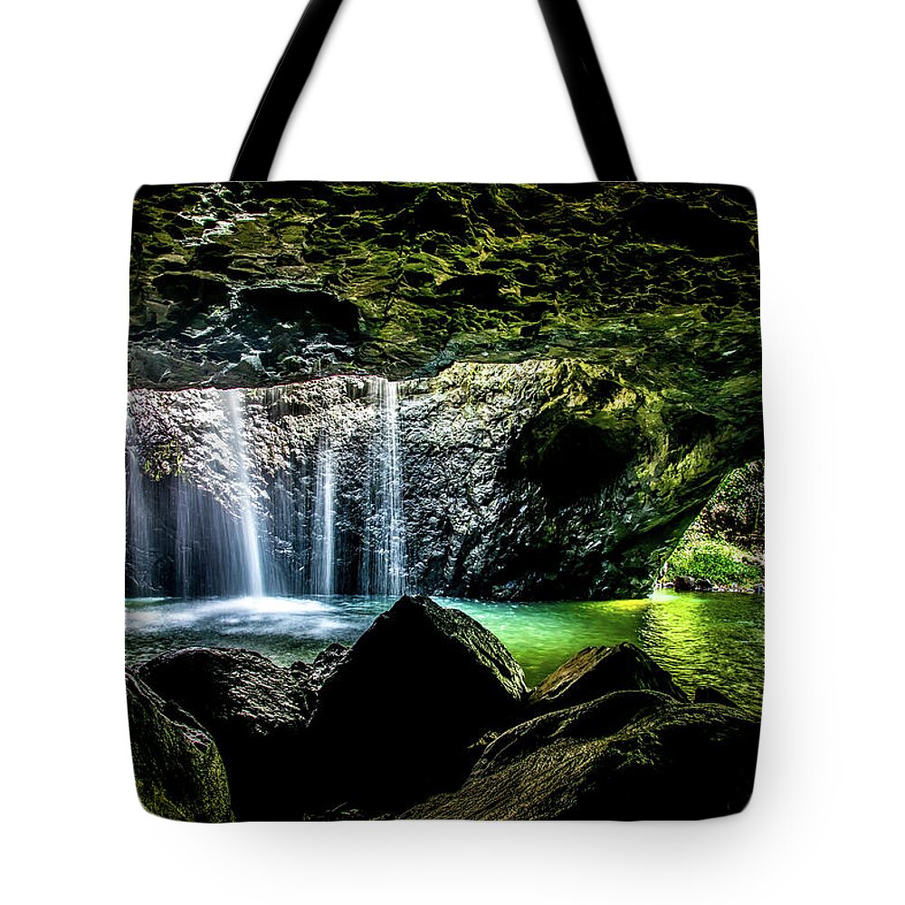 Natural Bridge Tote Bag featuring the photograph Glow Worm Paradise by Az Jackson