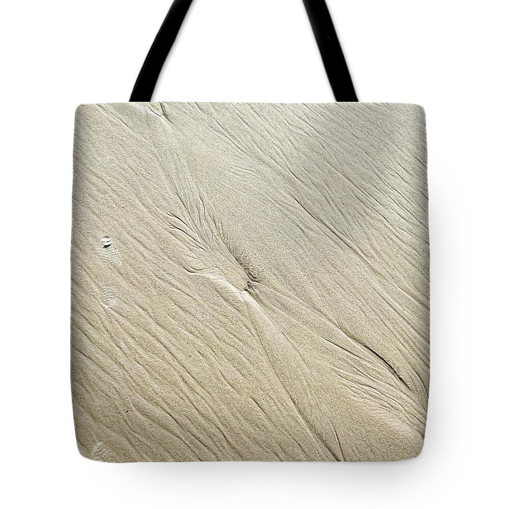 Sand Tote Bag featuring the photograph Go with the Flow by Portia Olaughlin