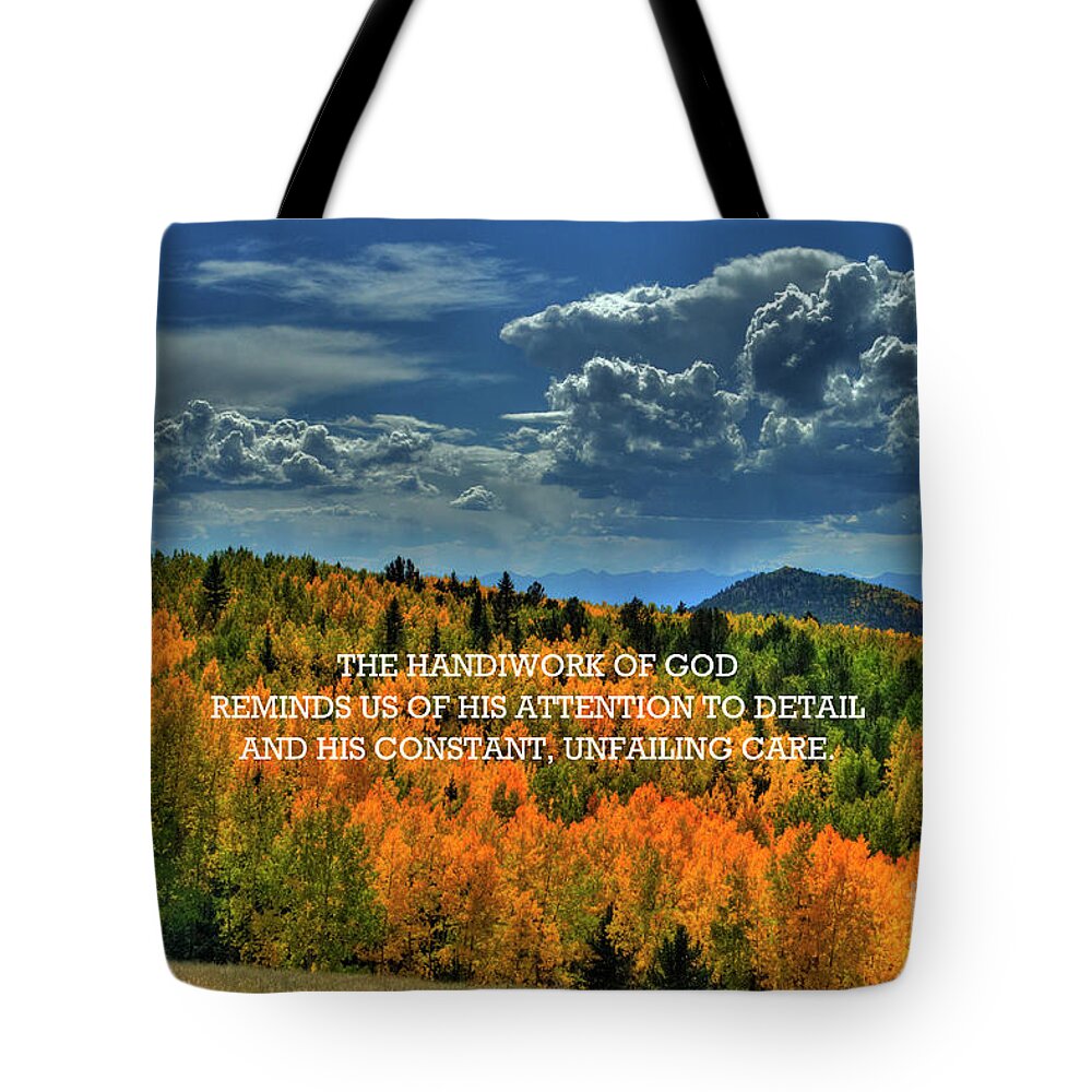 Landscape Tote Bag featuring the photograph God's Handiwork by Tony Baca