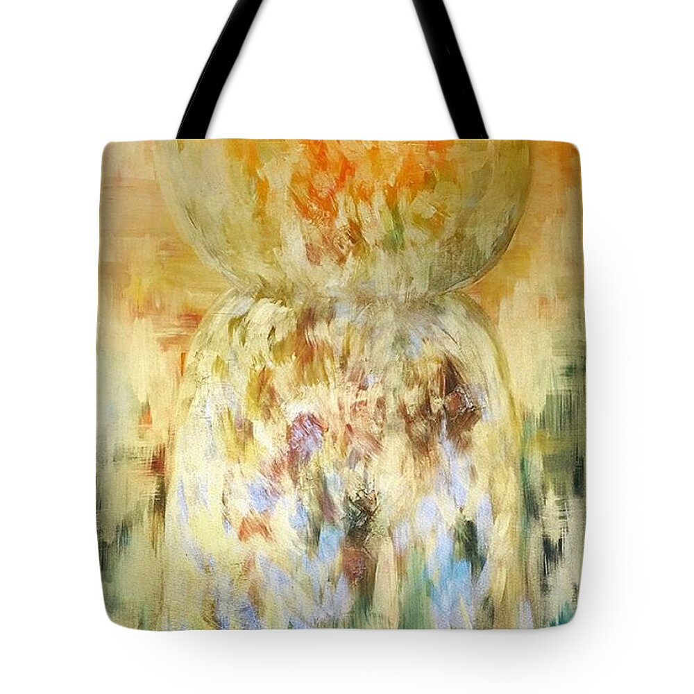 Guam Tote Bag featuring the painting Golden Latte Stone by Michelle Pier