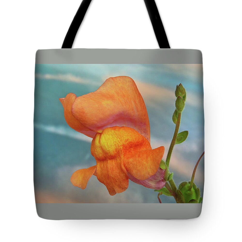 Snapdragon Tote Bag featuring the photograph Golden Snapdragon by Terence Davis