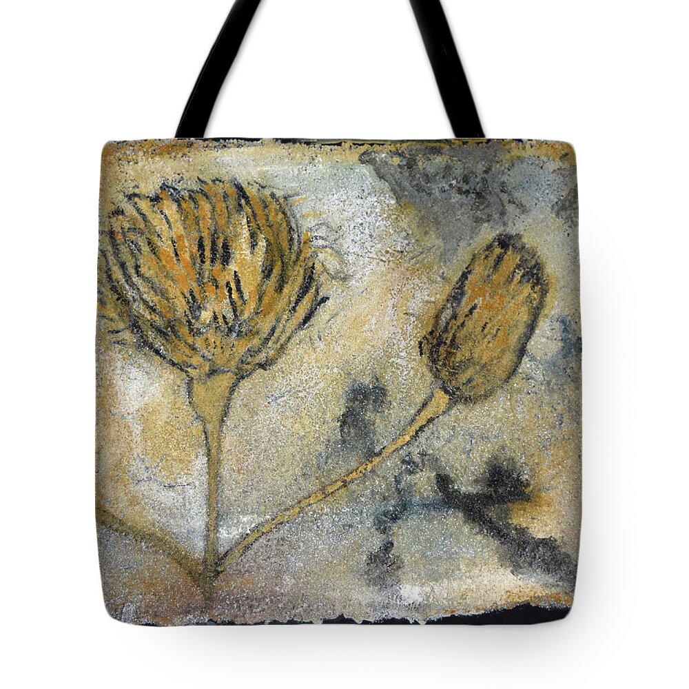 Fossils Tote Bag featuring the painting Goldenrod Fossil by Toni Willey