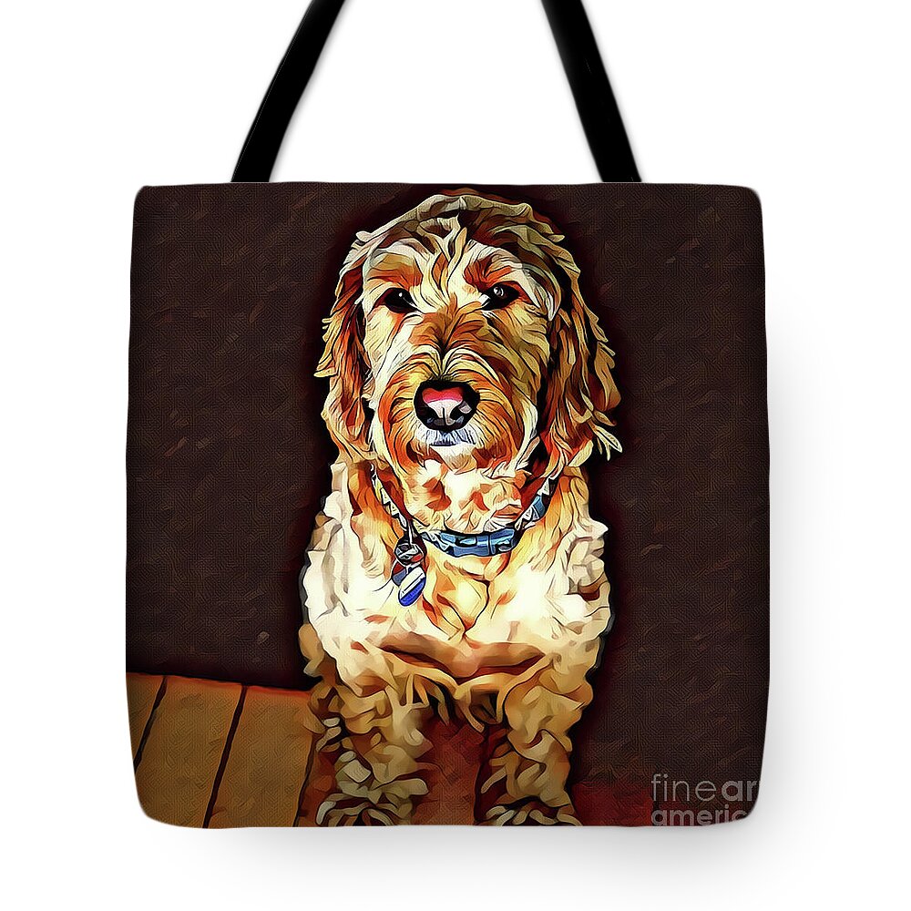 Dog Tote Bag featuring the digital art Good Dog by Xine Segalas