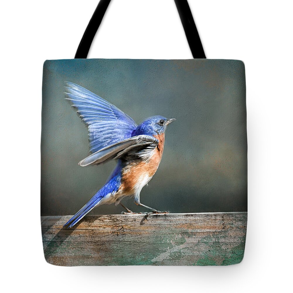 Bluebird Tote Bag featuring the photograph Goodbye 2018 by Jai Johnson