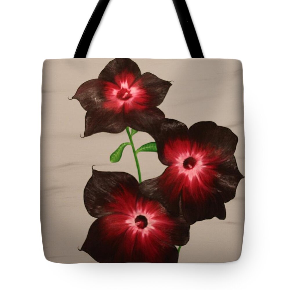 Flowers Tote Bag featuring the painting Goodnight Flower by Berlynn