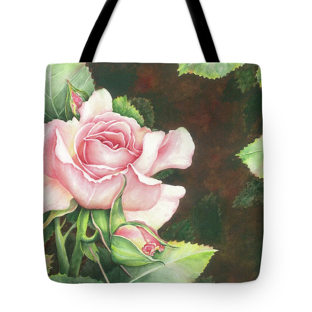 Rose Tote Bag featuring the painting Grace by Lori Taylor