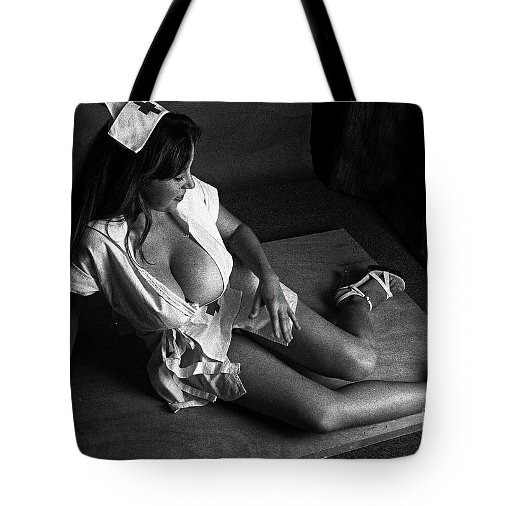 Nurse Tote Bag featuring the digital art Grace Sprains Her Ankle by Bob Winberry