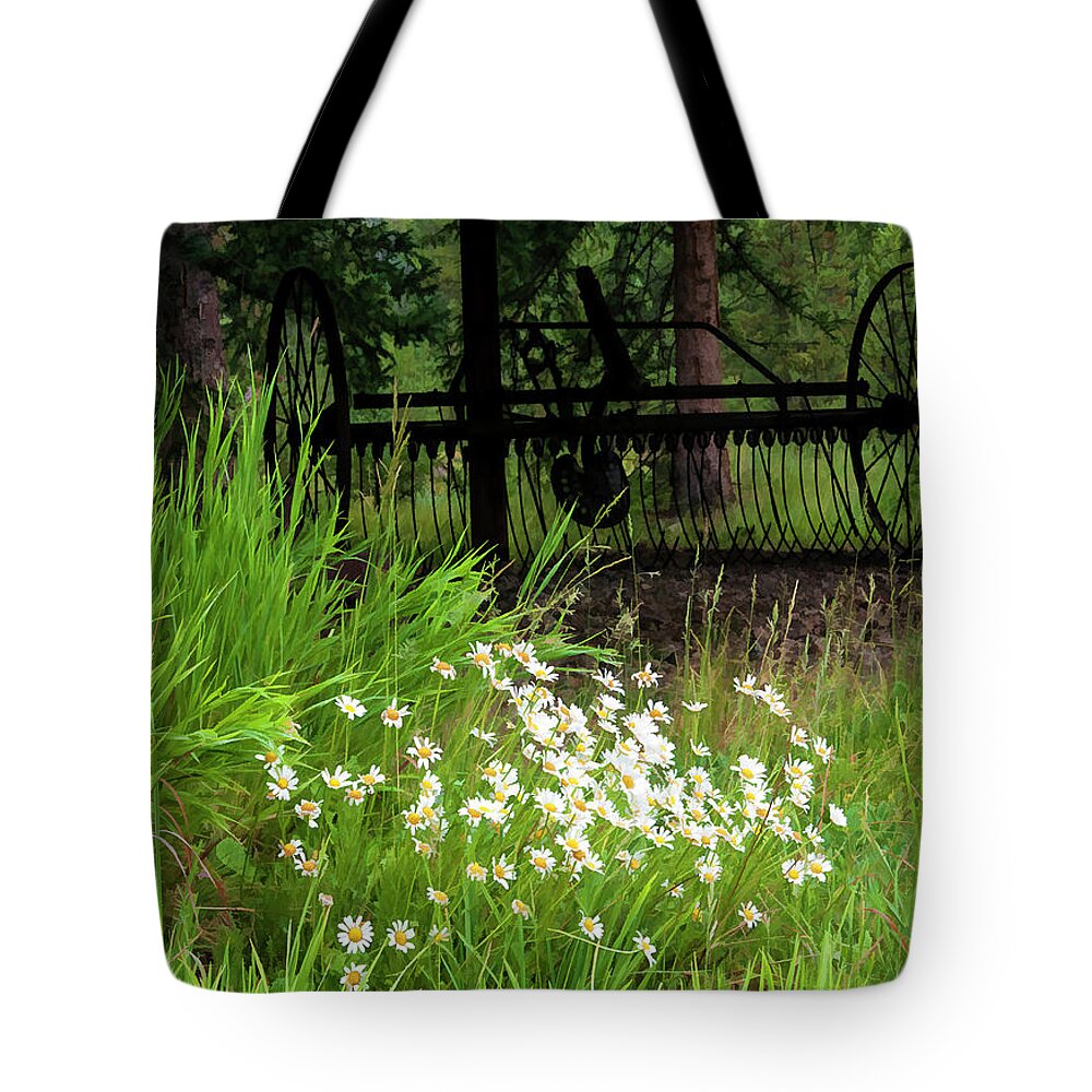 Farm Equipment Tote Bag featuring the photograph Grand Lake Peace by Peggy Dietz
