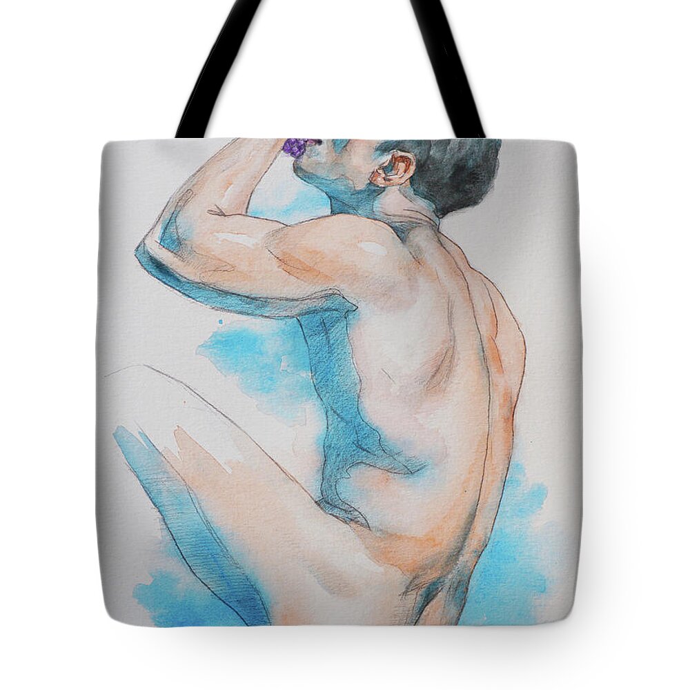 Grape Tote Bag featuring the painting Grape by Hongtao Huang