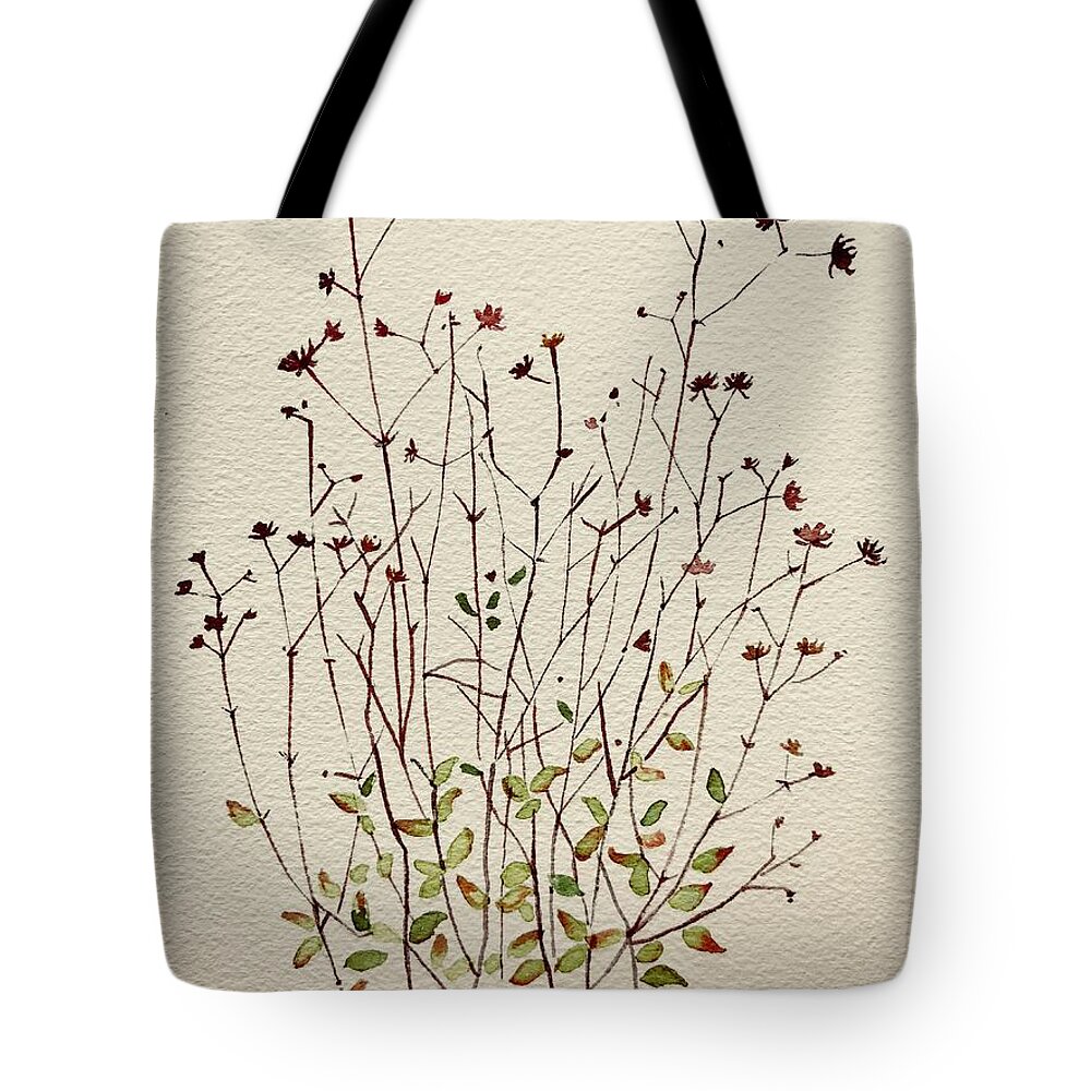 Grasses Tote Bag featuring the painting Grasses by Luisa Millicent