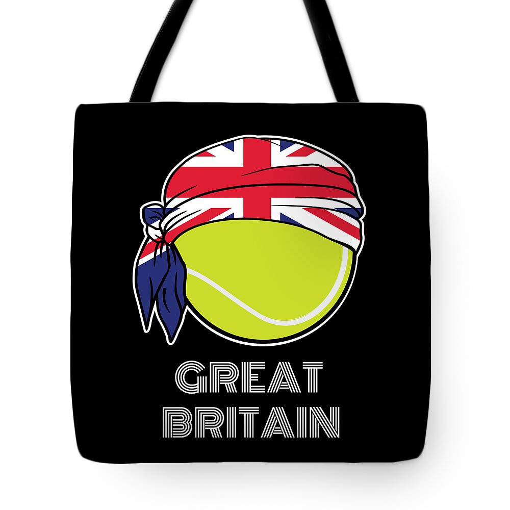 Fan Designs Tote Bag featuring the digital art Great Britain Mens Tennis Top for British Players Fans or Coach by Martin Hicks