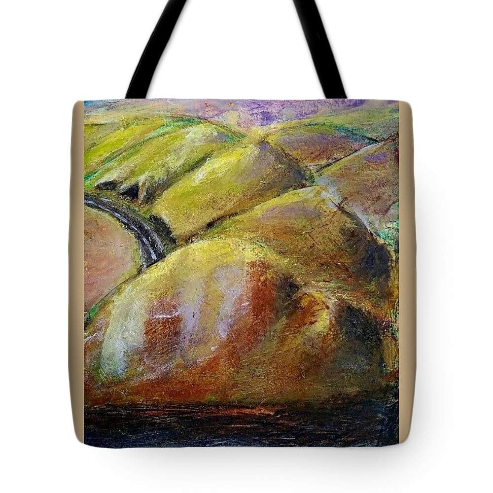 Rock Tote Bag featuring the mixed media Great Rock Shadow by Elita Barnhart