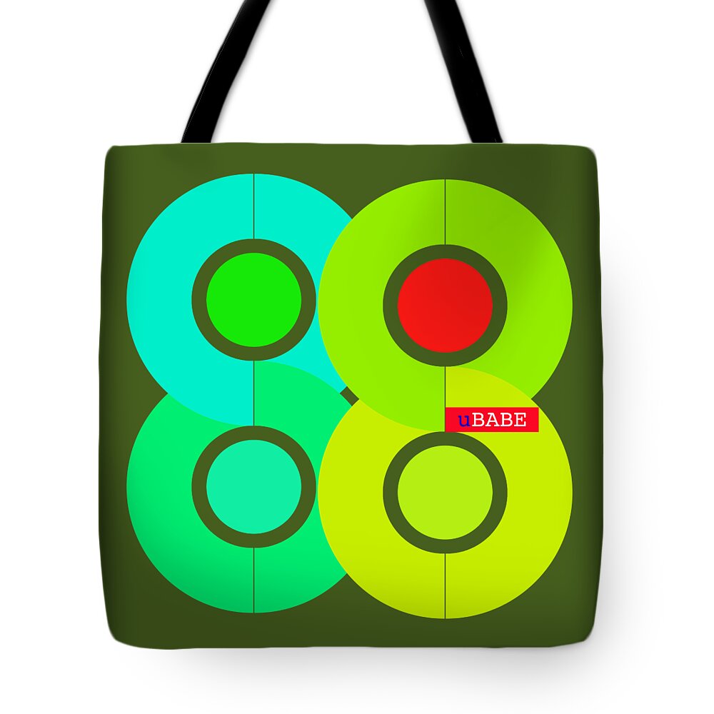 Ubabe Green Style Tote Bag featuring the digital art Green Style by Ubabe Style