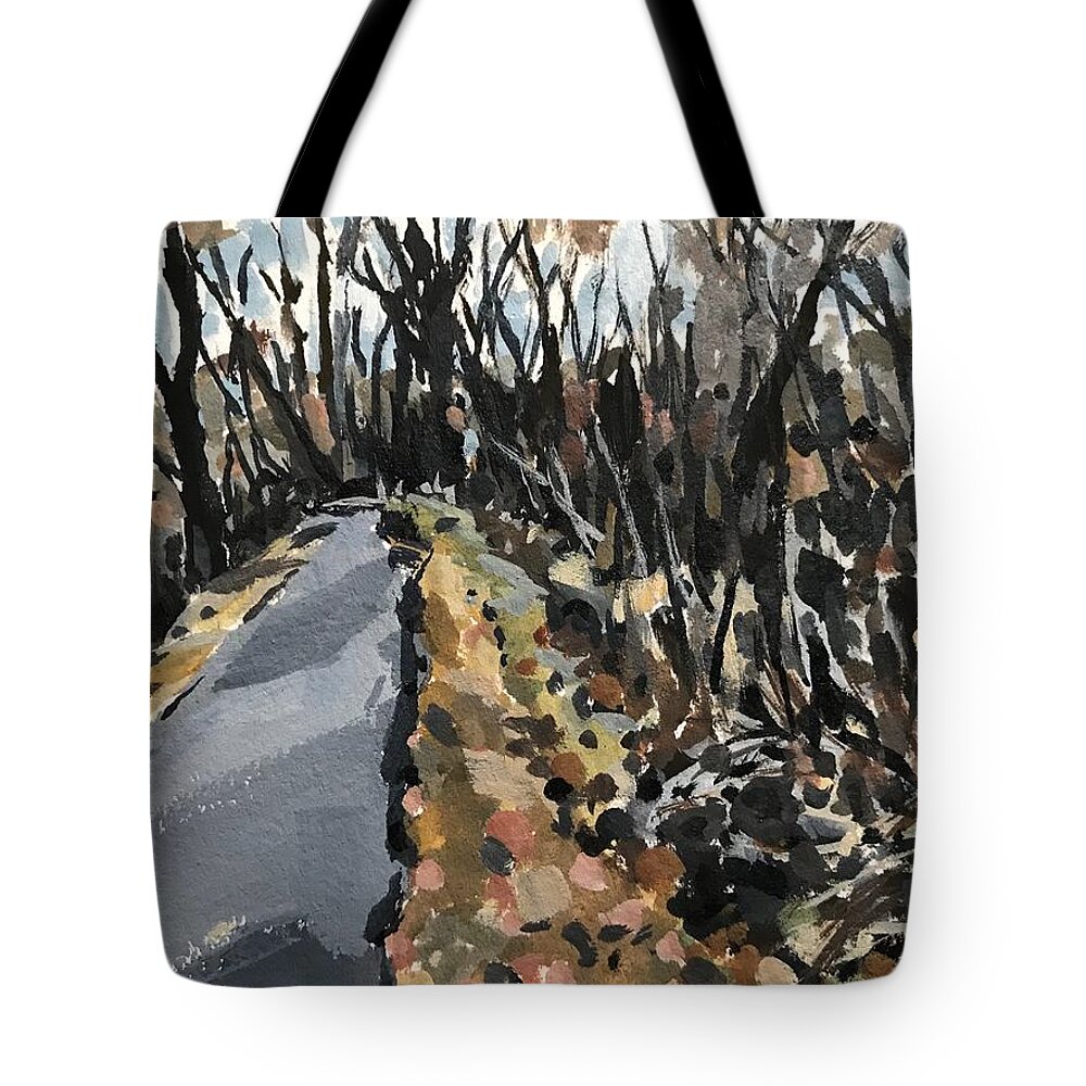 Boise Tote Bag featuring the painting Greenbelt Study #1 by Les Herman