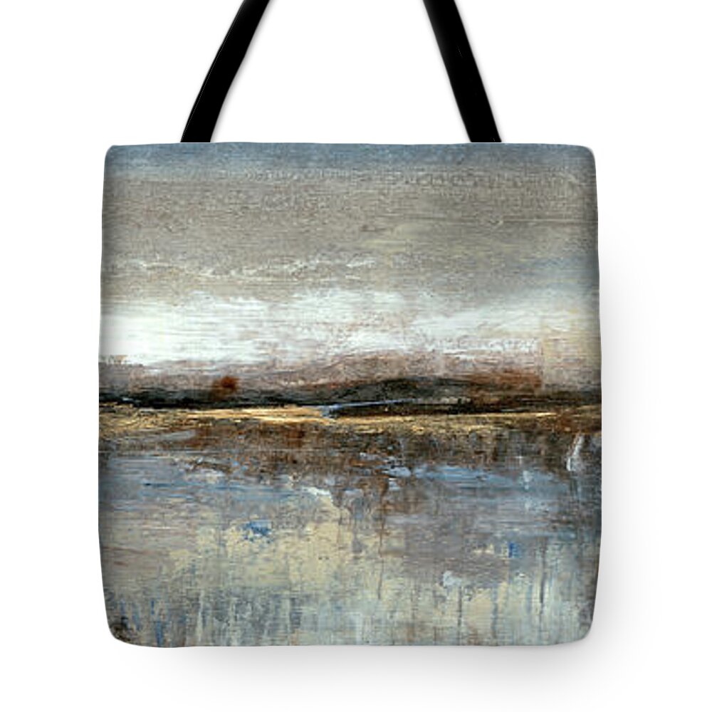 Abstract Tote Bag featuring the painting Grey Mist II by Tim Otoole