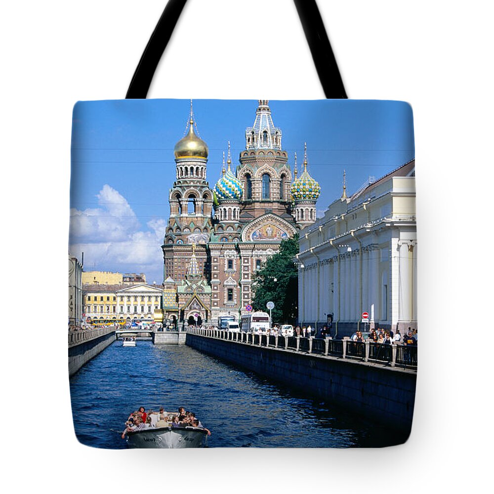 Built Structure Tote Bag featuring the photograph Griboedova Canal And Church Of The by Lonely Planet