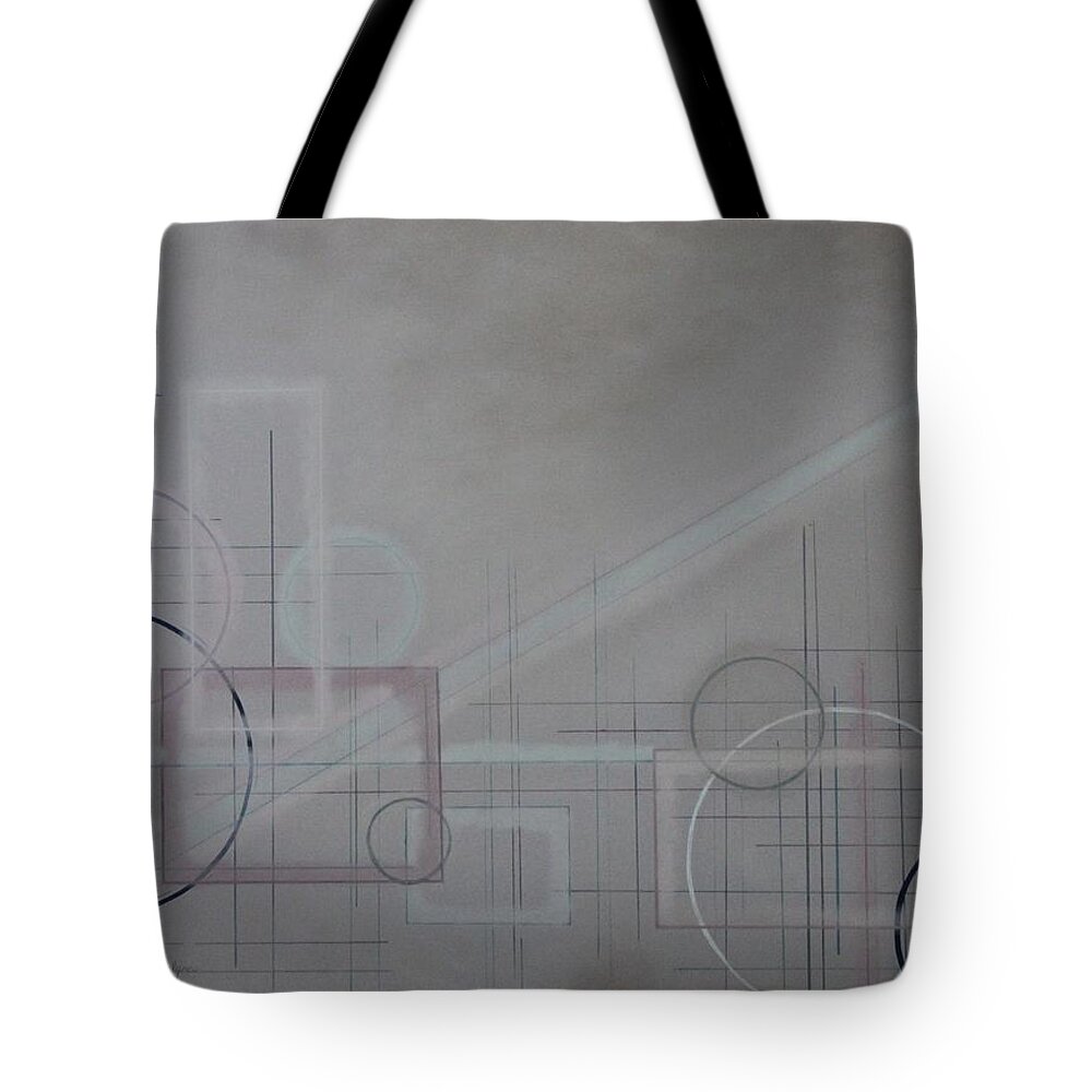Geometric Tote Bag featuring the painting Grid by Berlynn