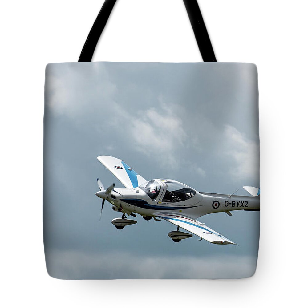 2019 Tote Bag featuring the photograph Grob Tutor G-BYXZ RAF Cosford 2019 by Scott Lyons