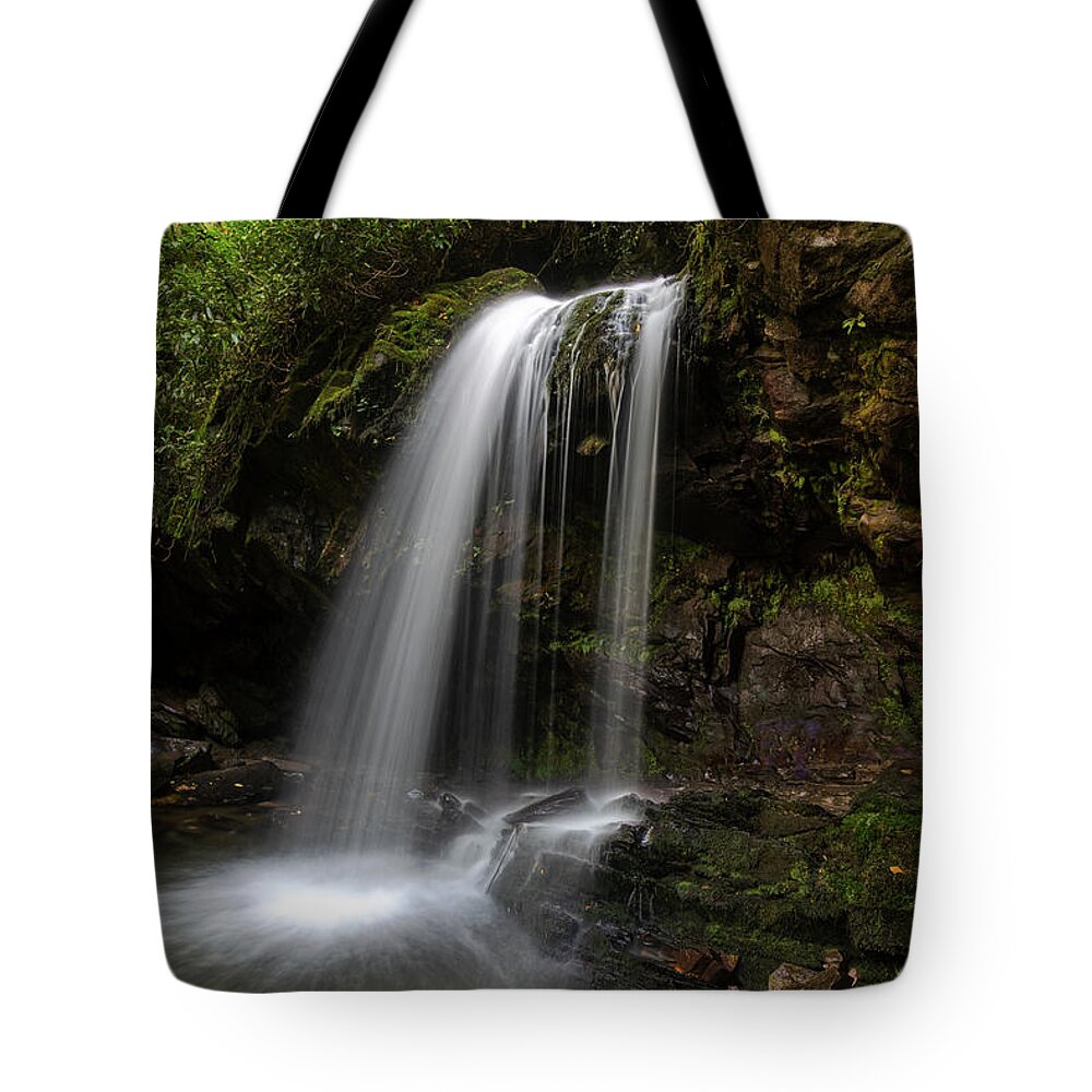 Grotto Tote Bag featuring the photograph Grotto Falls by Bill Frische