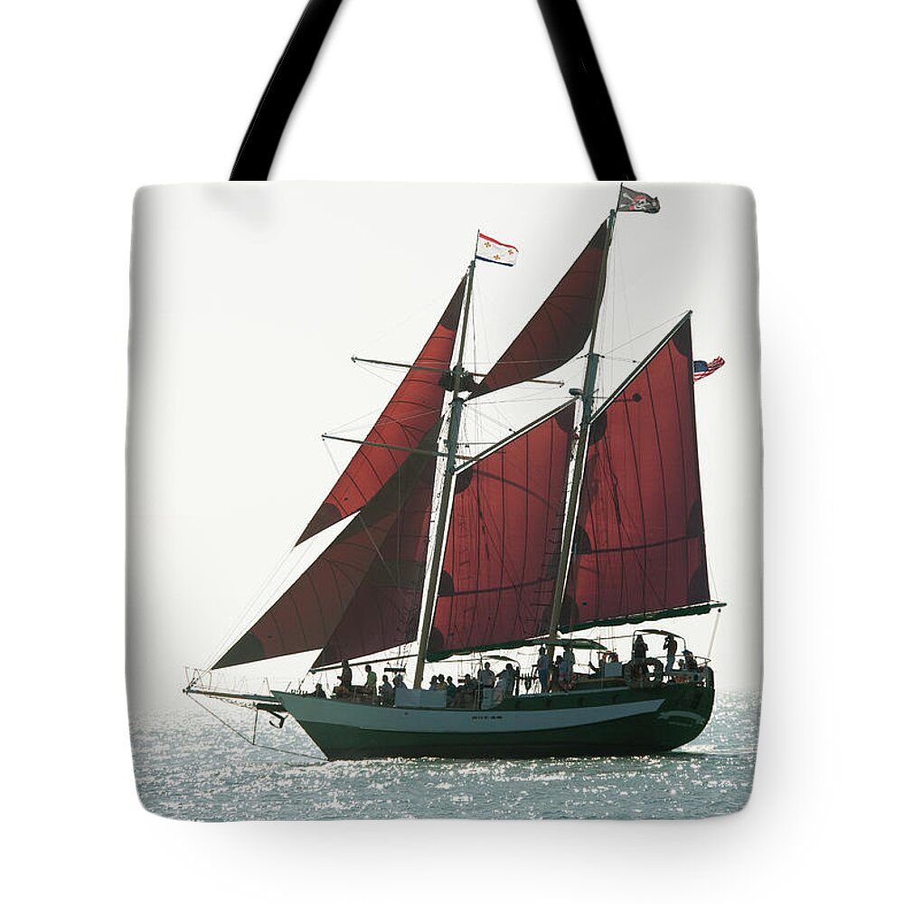 Recreational Pursuit Tote Bag featuring the photograph Group Of People Set Sail To Get Away by Schedivy Pictures Inc.