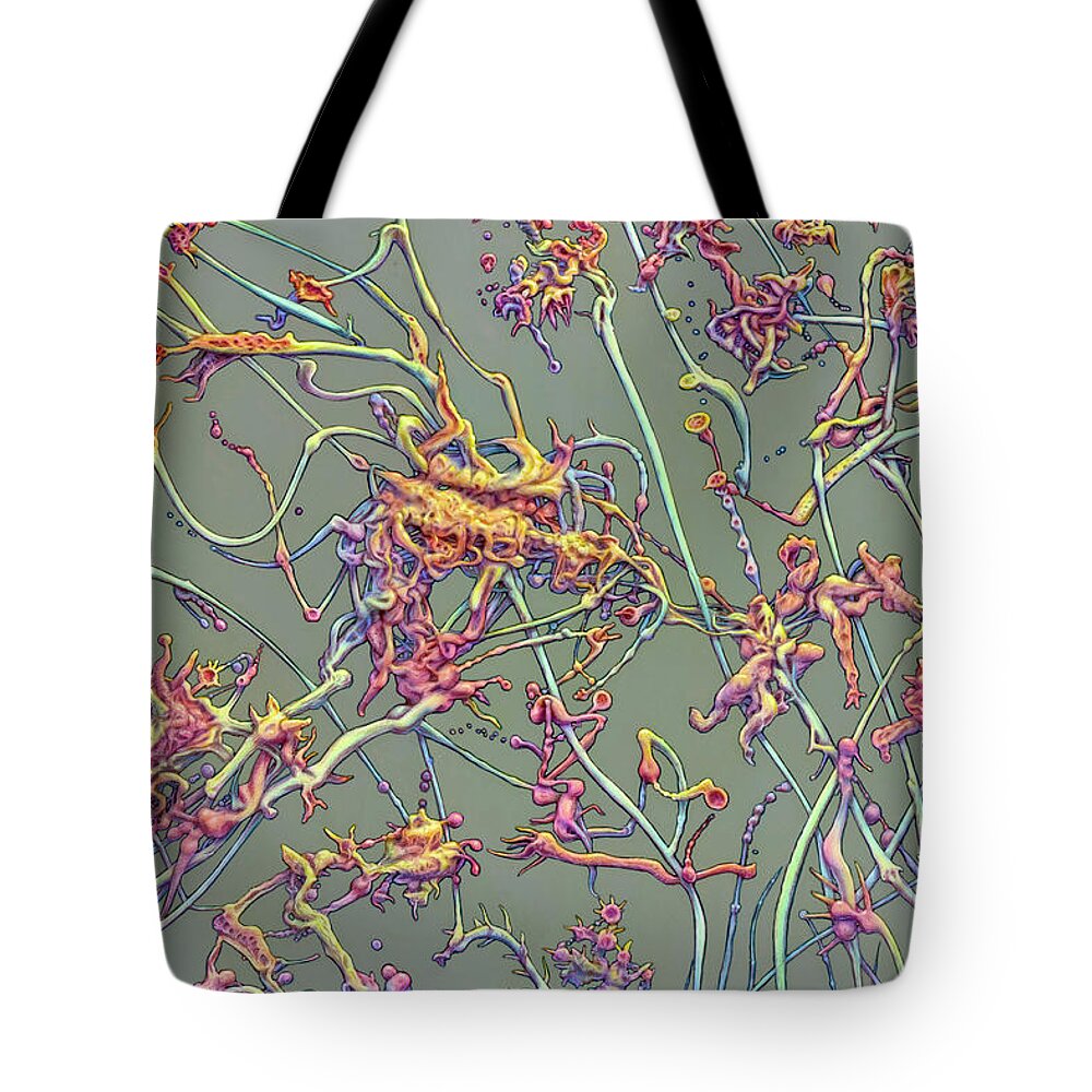 Growth Tote Bag featuring the painting Growth by James W Johnson